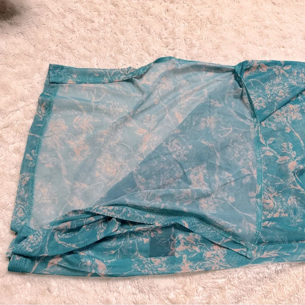 NWT- Hutch Aura Floral Semi Sheer Maxi One Shoulder Cover Up - Picture 8 of 11